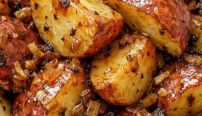 My best friend couldn’t believe how easy this was. Only 3 ingredients for the most flavorful potatoes ever.